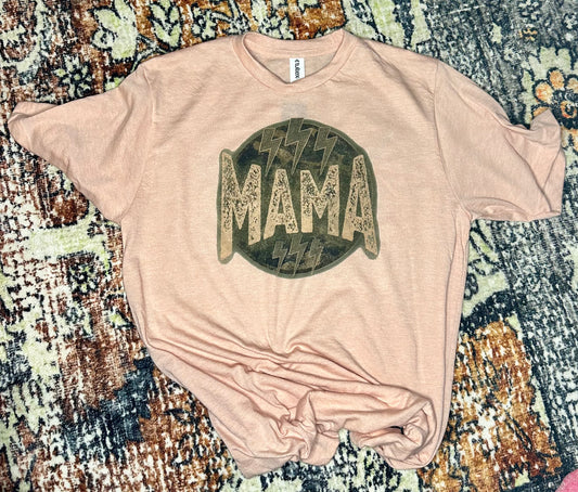 Mama Camo Lightening Bolt